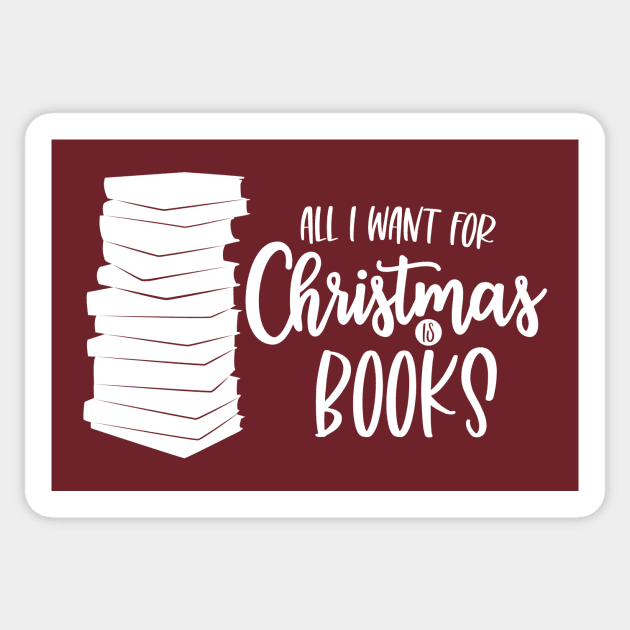 All I Want for Christmas is Books Sticker by FairyNerdy